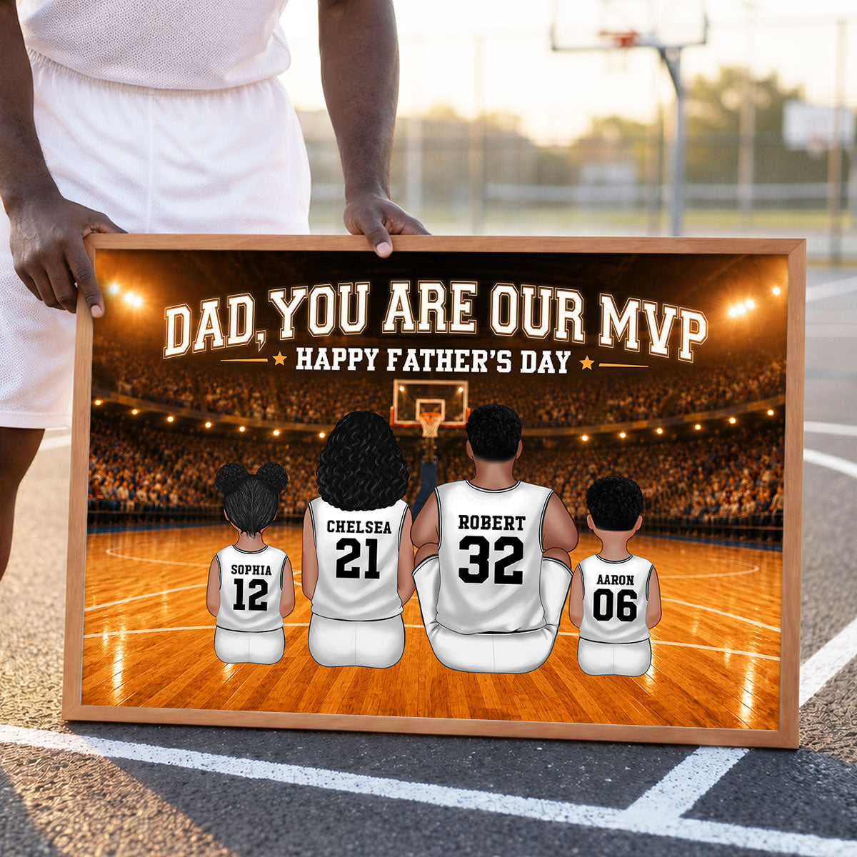 Basketball Dad Legend Daddy's Dream Team - Personalized Poster - Father's Day Gift For Dad, Husband, Basketball Fans