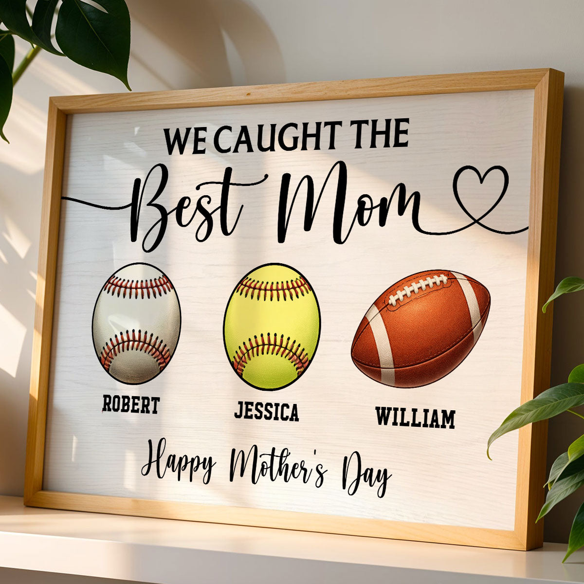 We Caught The Best Mom Sport Mom - Personalized Poster - Mother's Day Gift For Mom, Wife