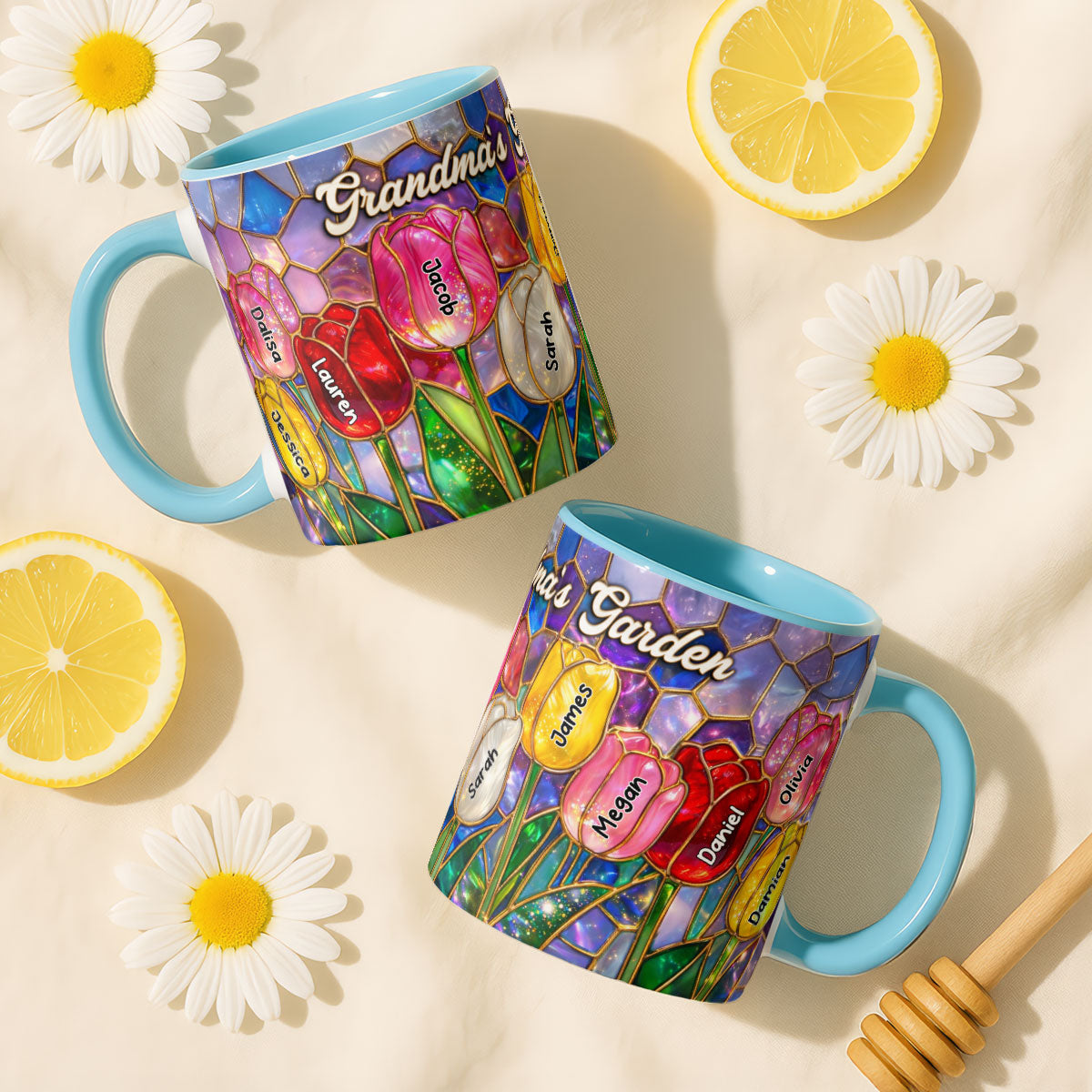 Tulip Flower - Personalized Mug - Aesthetic Tea Mug, Mother's Day Gift for Mom, Wife
