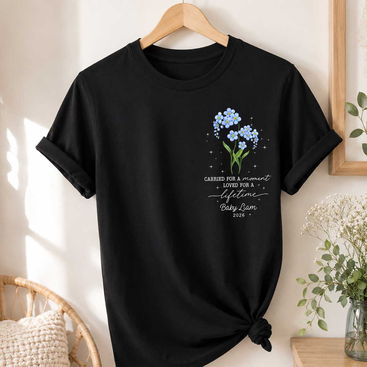 Tiny Bloom Forever - Personalized Shirt - Memorial Sympathy Gift for Baby Loss