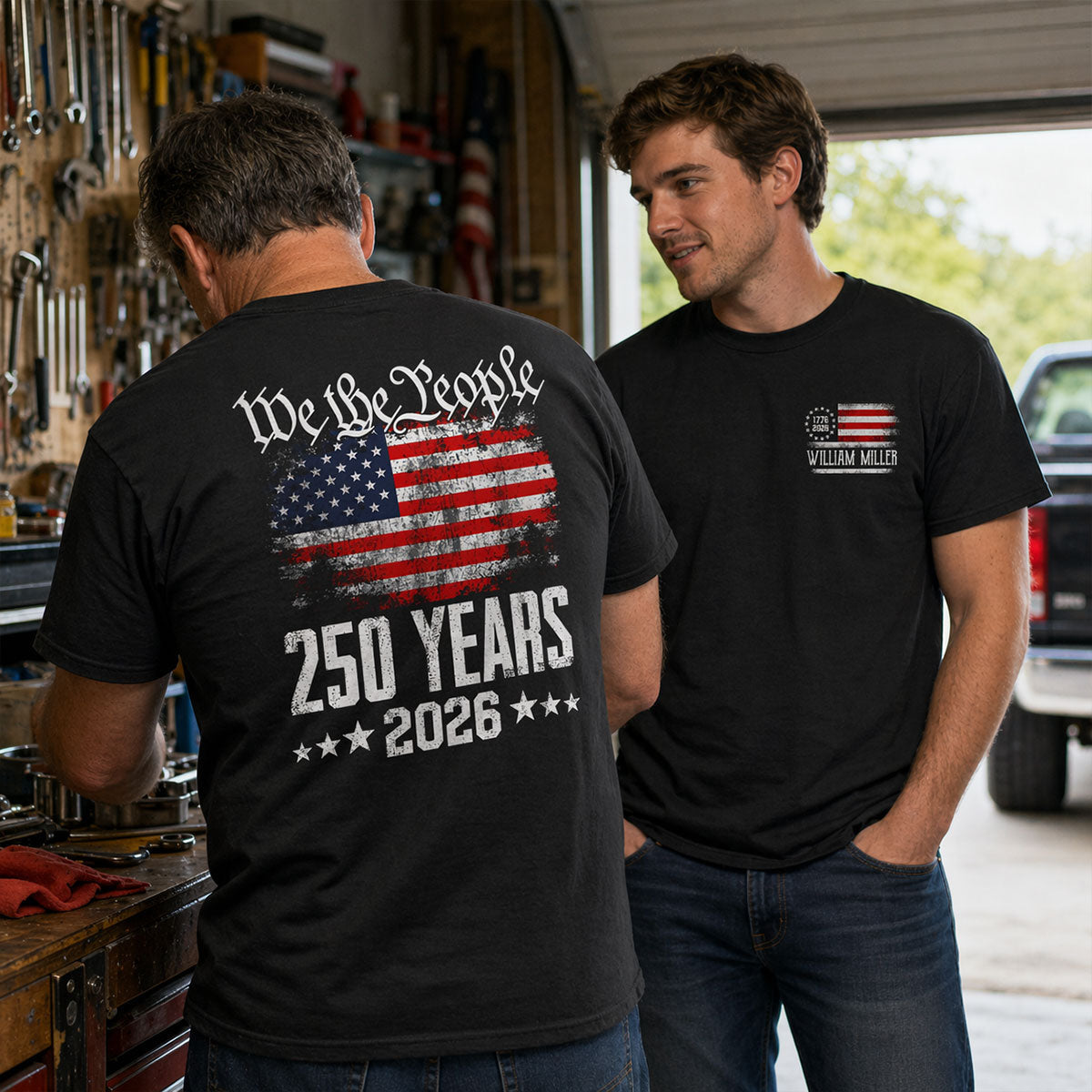 We The People Custom Name - Personalized Shirt - United States 250th Anniversary USA Patriotic