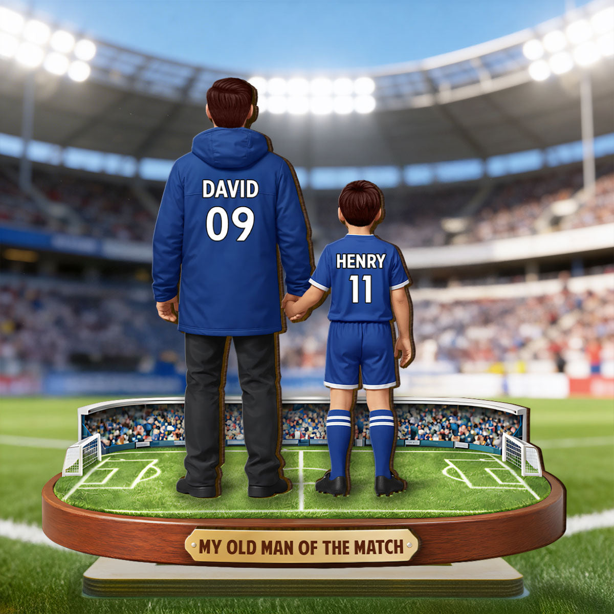 My Old Man Of The Match - Personalised 2-Layered Wooden Plaque - UK  Gift For Football Dad
