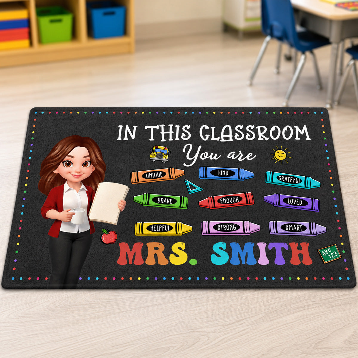 In This Classroom You Are - Personalized Doormat - Back To School Gift, Gift For Teacher