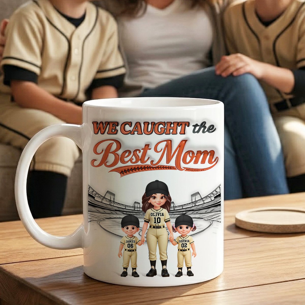 We Caught The Best Mom Baseball 2D Flat - Personalized Mug - Mother's Day Gift For Baseball Mom