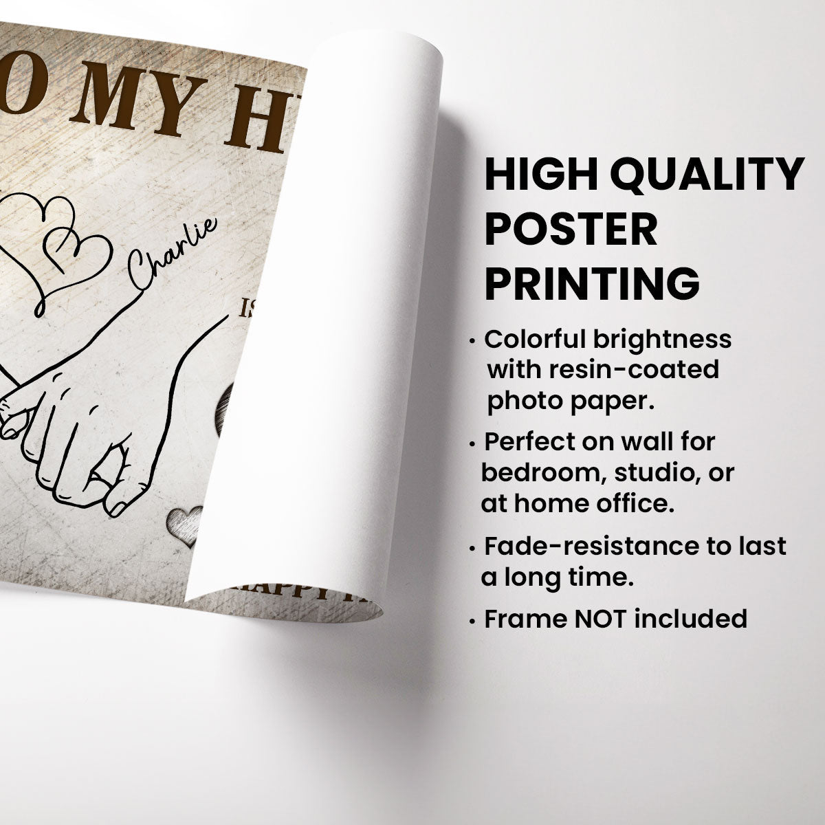 To My Husband The Only Thing - Personalized Poster - Father's Day Gift For Husband, Dad