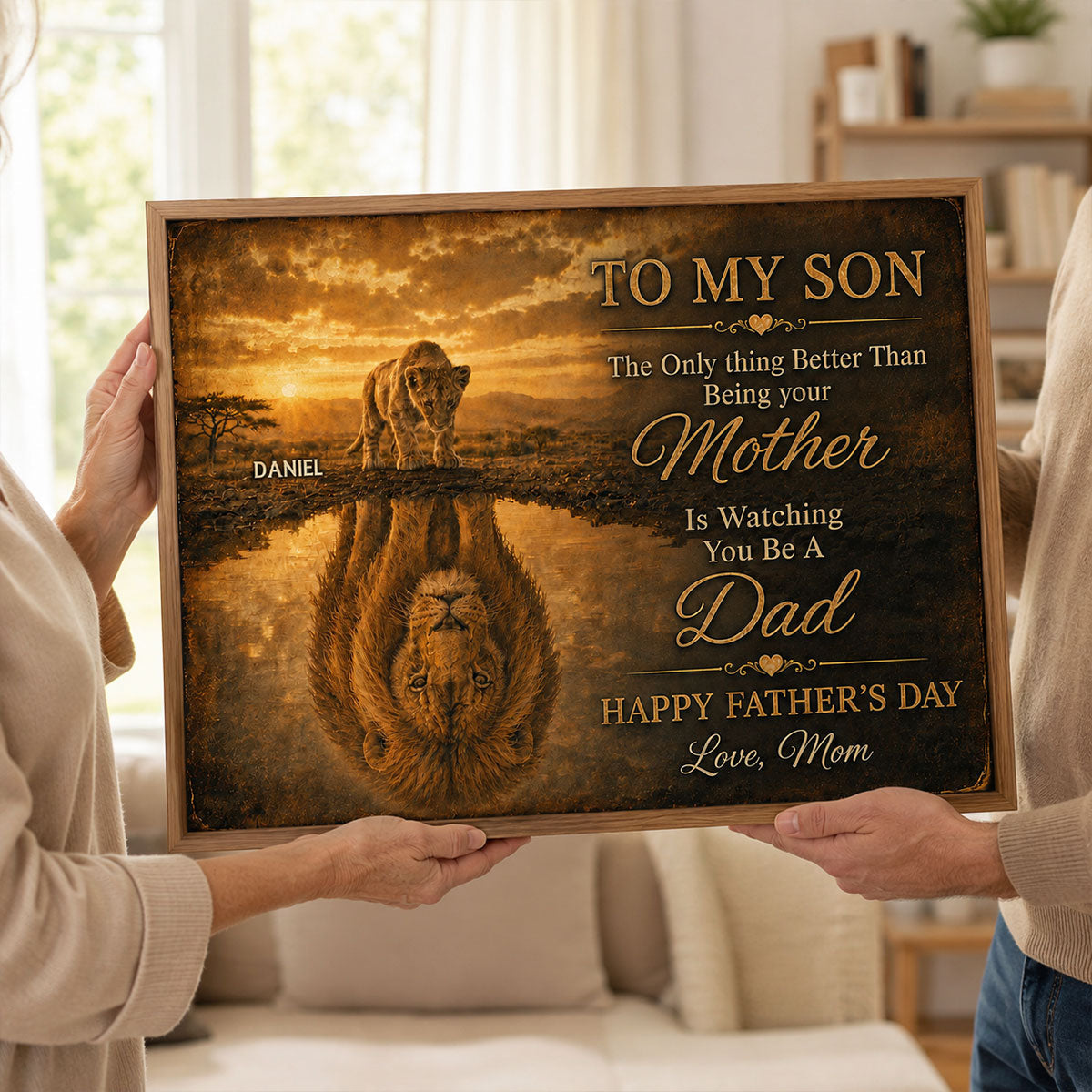 Lion To My Son - Personalized Poster - Father' Day Gift For Son