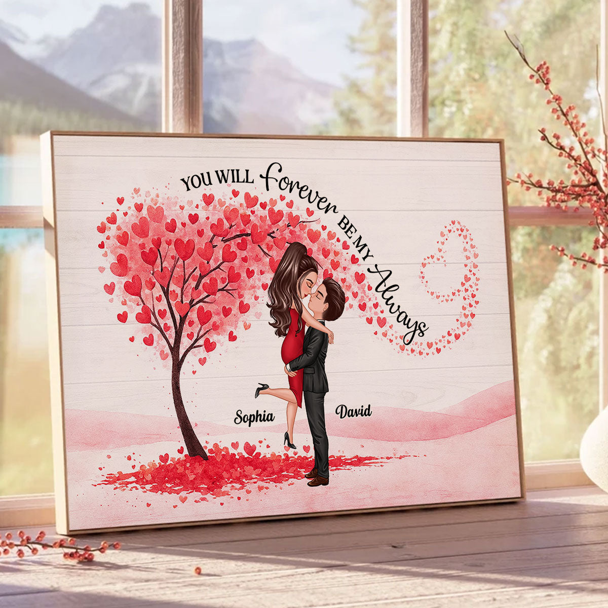 You Will Forever Be My Always - Personalized Poster - Gift for Couple