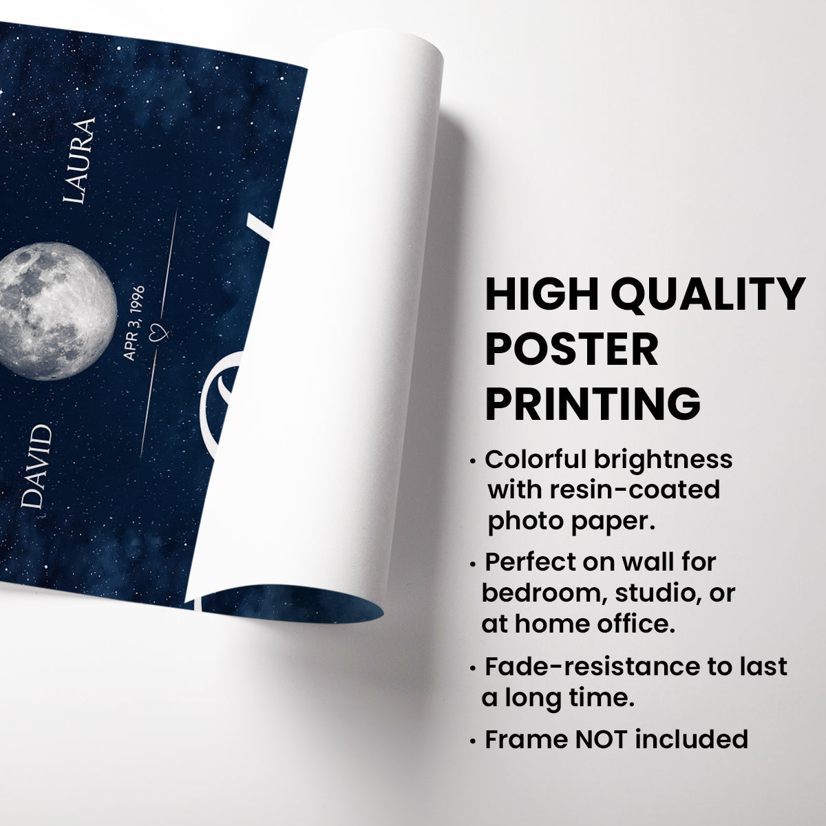 The Only Thing Better Custom Moon Phase by Date - Personalized Poster - Father's Day Gift for Dad, Husband