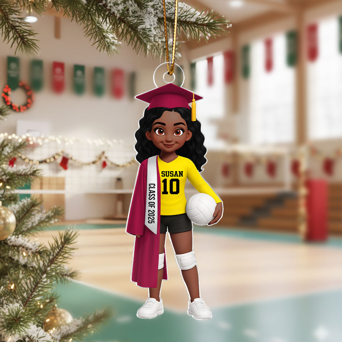 Senior Volleyball Player Graduation - Personalized Acrylic Ornament