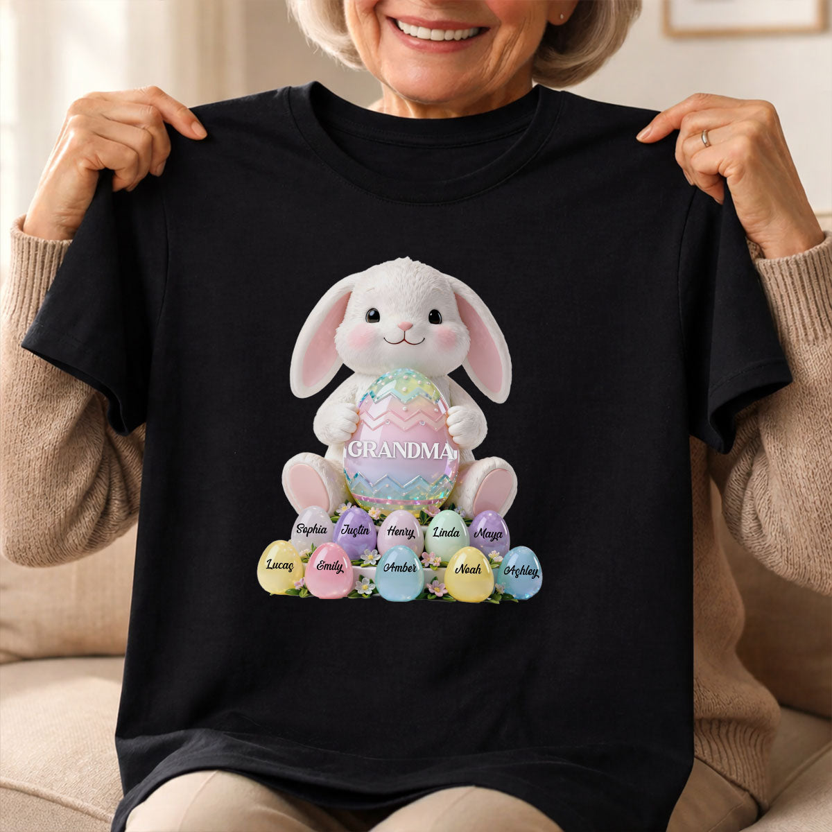 Bunny Grandma Easter - Personalized Shirt - Easter Gift for Grandma