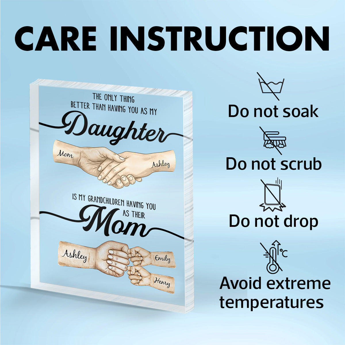 The Only Thing Better Than Having You As My Daughter - Personalized Acrylic Block Plaque - Mother's Day Gift For Daughter