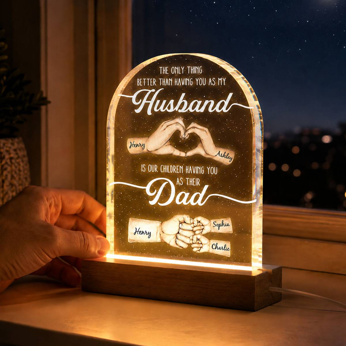 The Only Thing Better Than Having You As Husband - Personalized Acrylic Block LED Night Light - Father's Day Gift For Husband, Dad