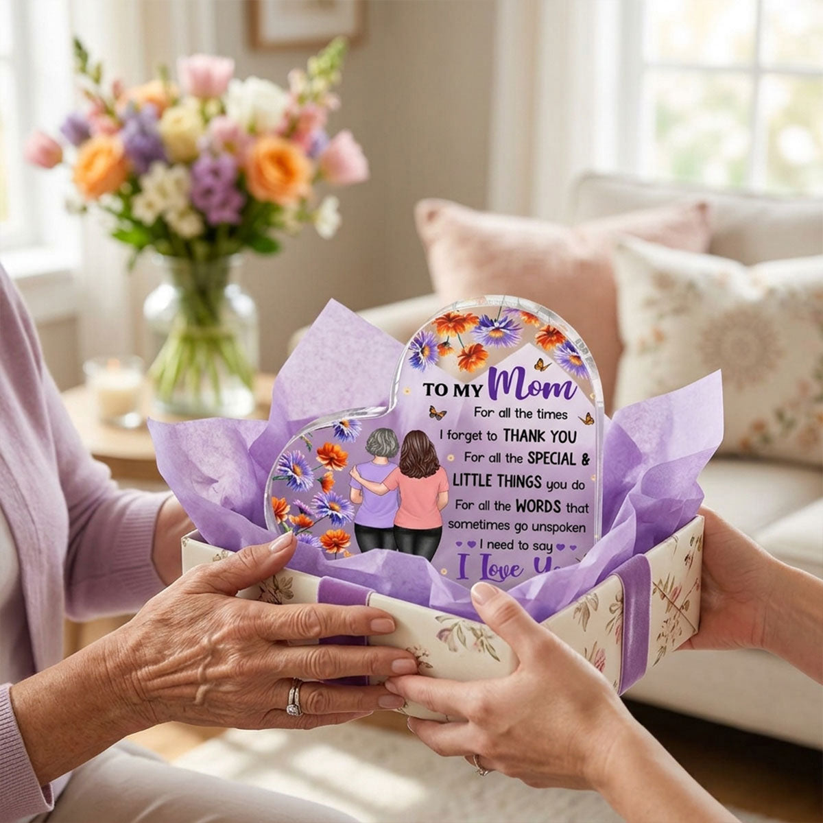 To My Mom I Need To Say I Love You - Personalized Acrylic Block Plaque
