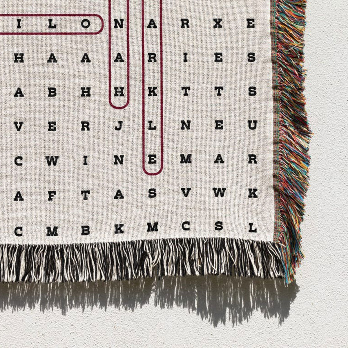 Family Name Word Search - Personalized Woven Blanket - Mother's Day Gift For Grandma, Family Gift