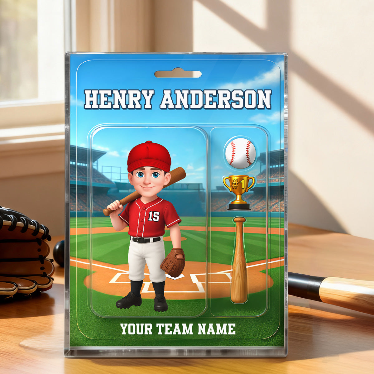 Baseball Player Baseball Things - Personalized Acrylic Block Plaque - Christmas Gift For Baseball Players