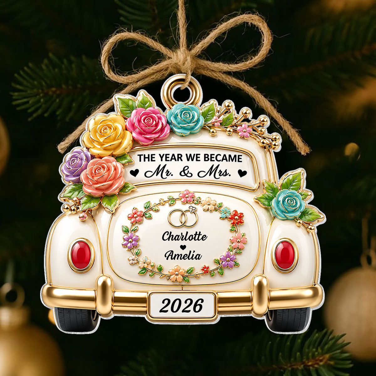 The Best Is Yet To Come - Personalized Acrylic Ornament - Wedding Gifts for Couples Newlyweds 2026