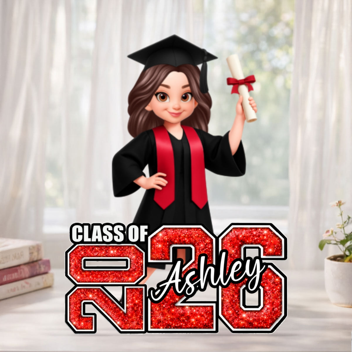 Senior Graduation Gift 2026 Glitter Effect - Personalized Acrylic Block Plaque - Graduation Gift For Seniors, Daughter, Son, Grandkids