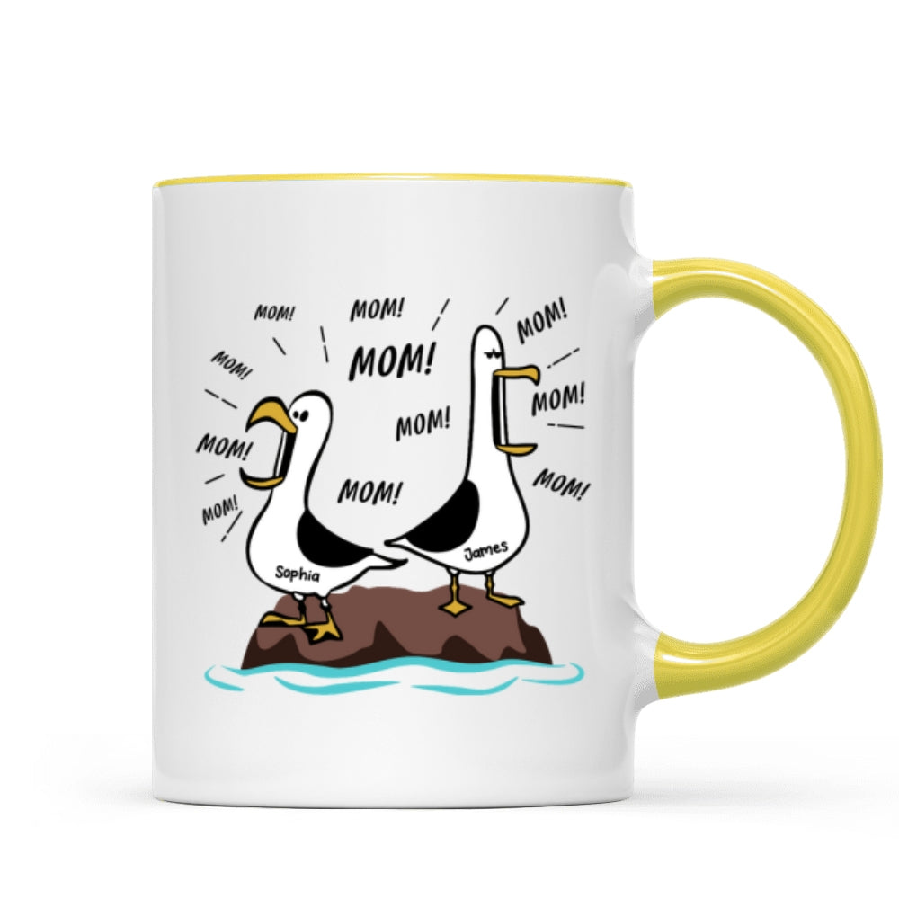 Seagull Mom Mom Mom Custom Name - Personalized Mug - Funny Mother's Day Gift For Mom