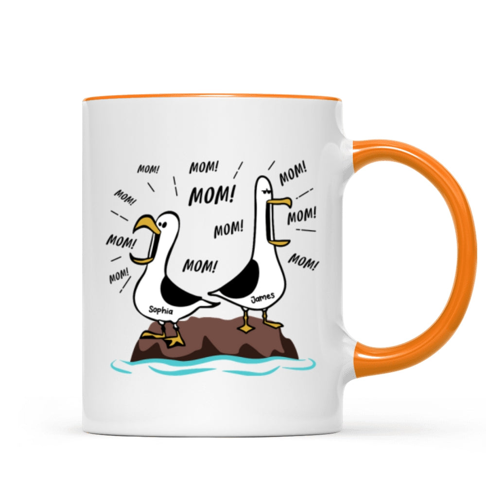 Seagull Mom Mom Mom Custom Name - Personalized Mug - Funny Mother's Day Gift For Mom