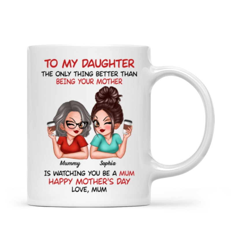 To My Daughter From Mum Happy Mother's Day - Personalised Mug - Mother's Day Gift For Daughter