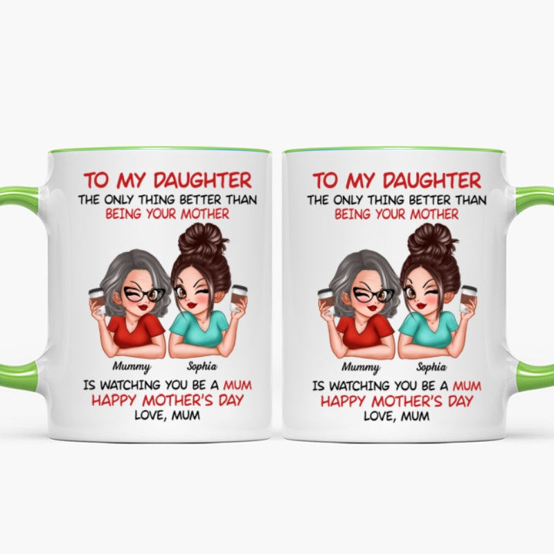 To My Daughter From Mum Happy Mother's Day - Personalised Mug - Mother's Day Gift For Daughter