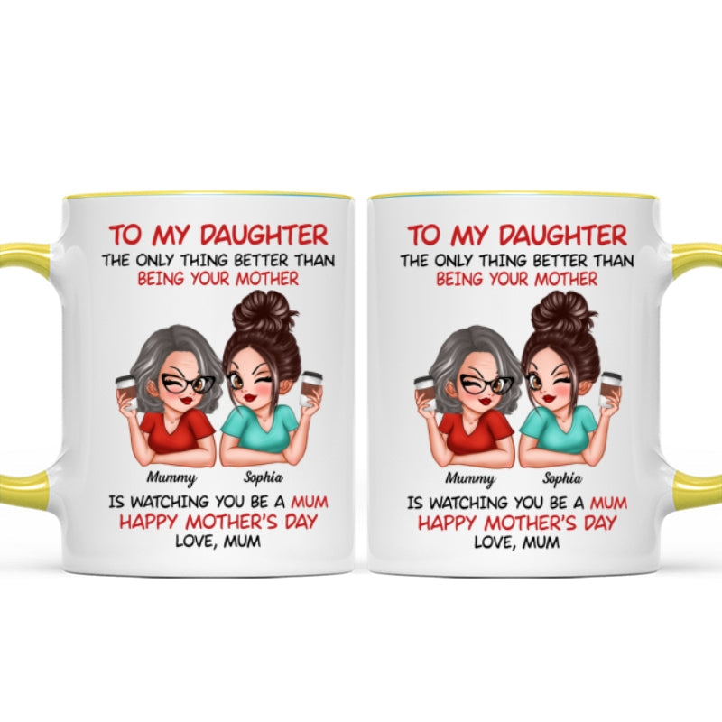 To My Daughter From Mum Happy Mother's Day - Personalised Mug - Mother's Day Gift For Daughter
