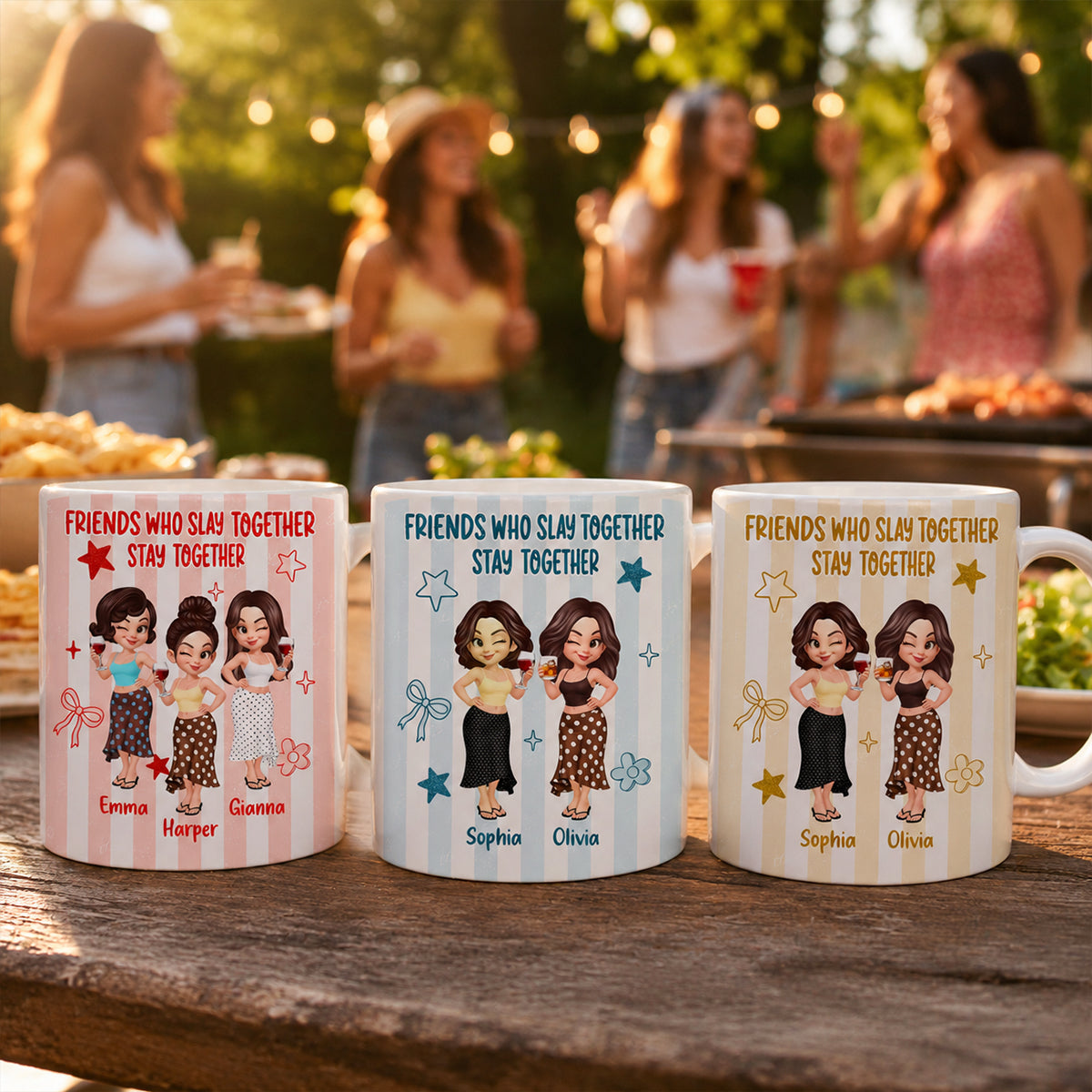 Friends Slay Together Stay Together - Personalized Mug - Gift For Besties, Sisters, Best Friends