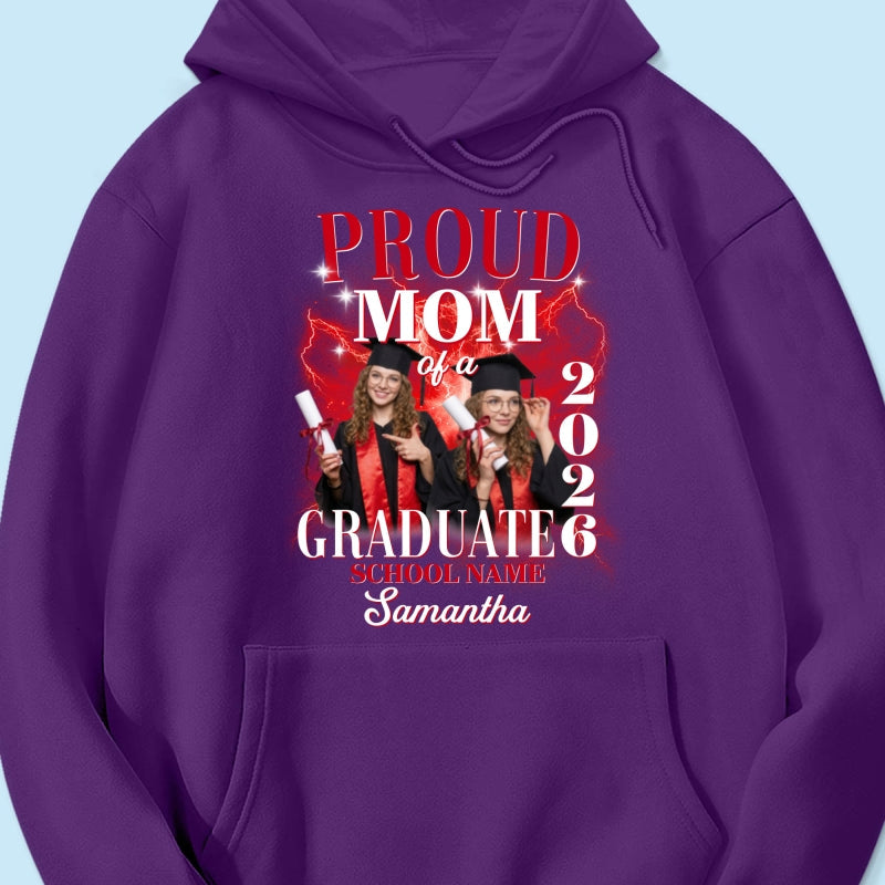 Proud Mom Dad Grandma Grandpa Of A 2026 Graduate Custom Photo - Personalized Shirt - Family Matching Graduation Shirt, Graduation Party Gift, Senior Class of 2026