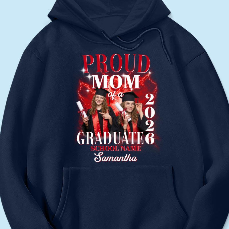 Proud Mom Dad Grandma Grandpa Of A 2026 Graduate Custom Photo - Personalized Shirt - Family Matching Graduation Shirt, Graduation Party Gift, Senior Class of 2026