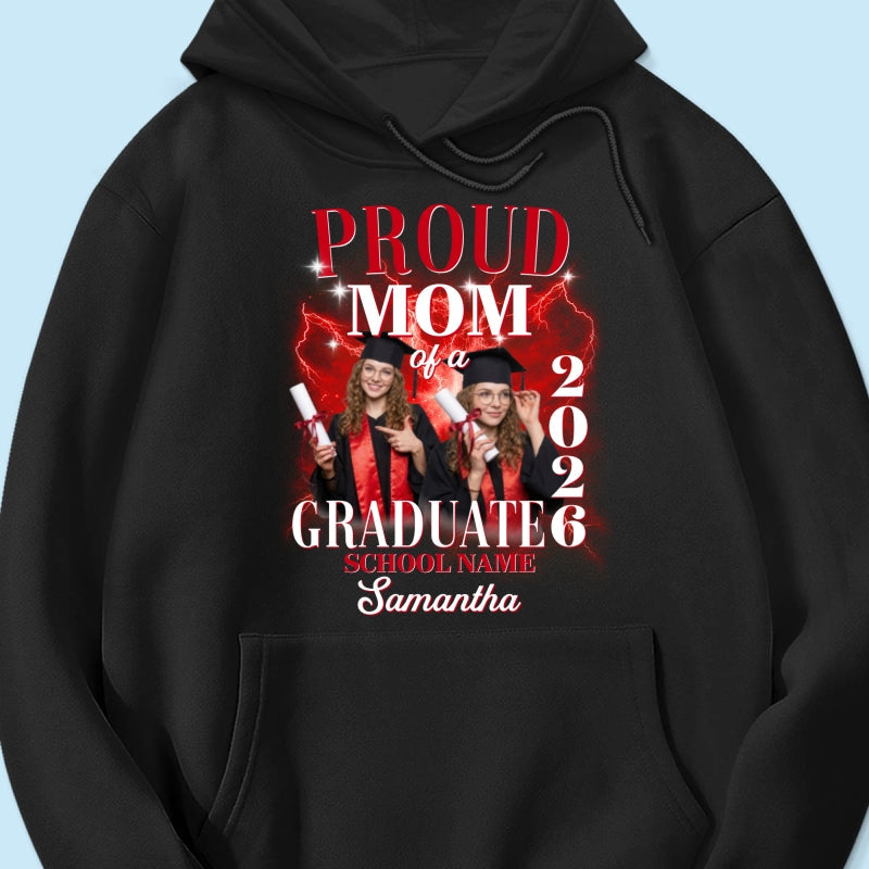 Proud Mom Dad Grandma Grandpa Of A 2026 Graduate Custom Photo - Personalized Shirt - Family Matching Graduation Shirt, Graduation Party Gift, Senior Class of 2026
