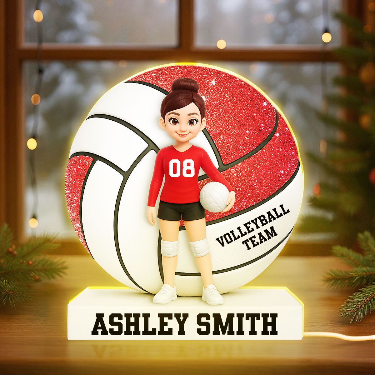 Volleyball Boy Girl 3D Effect - Personalized Light Box - Christmas Gift for Teen Boy Girl Daughter Son