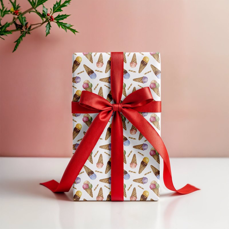 Ice Cream Cones Gift Wrapping Paper