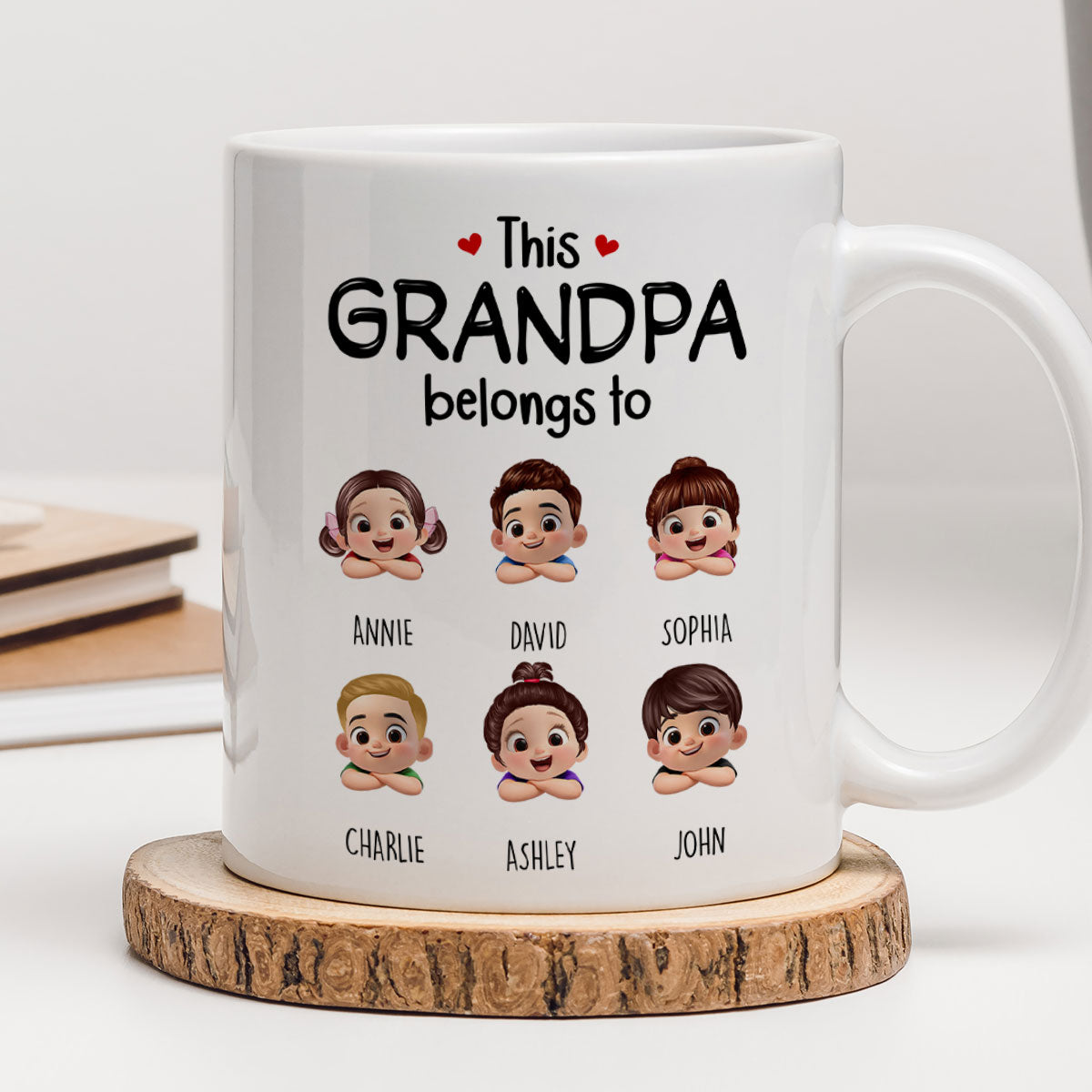 This Grandma Belongs to Cute Grandkids - Personalized Mug - Heartfelt Mother's Day Gift for Grandma