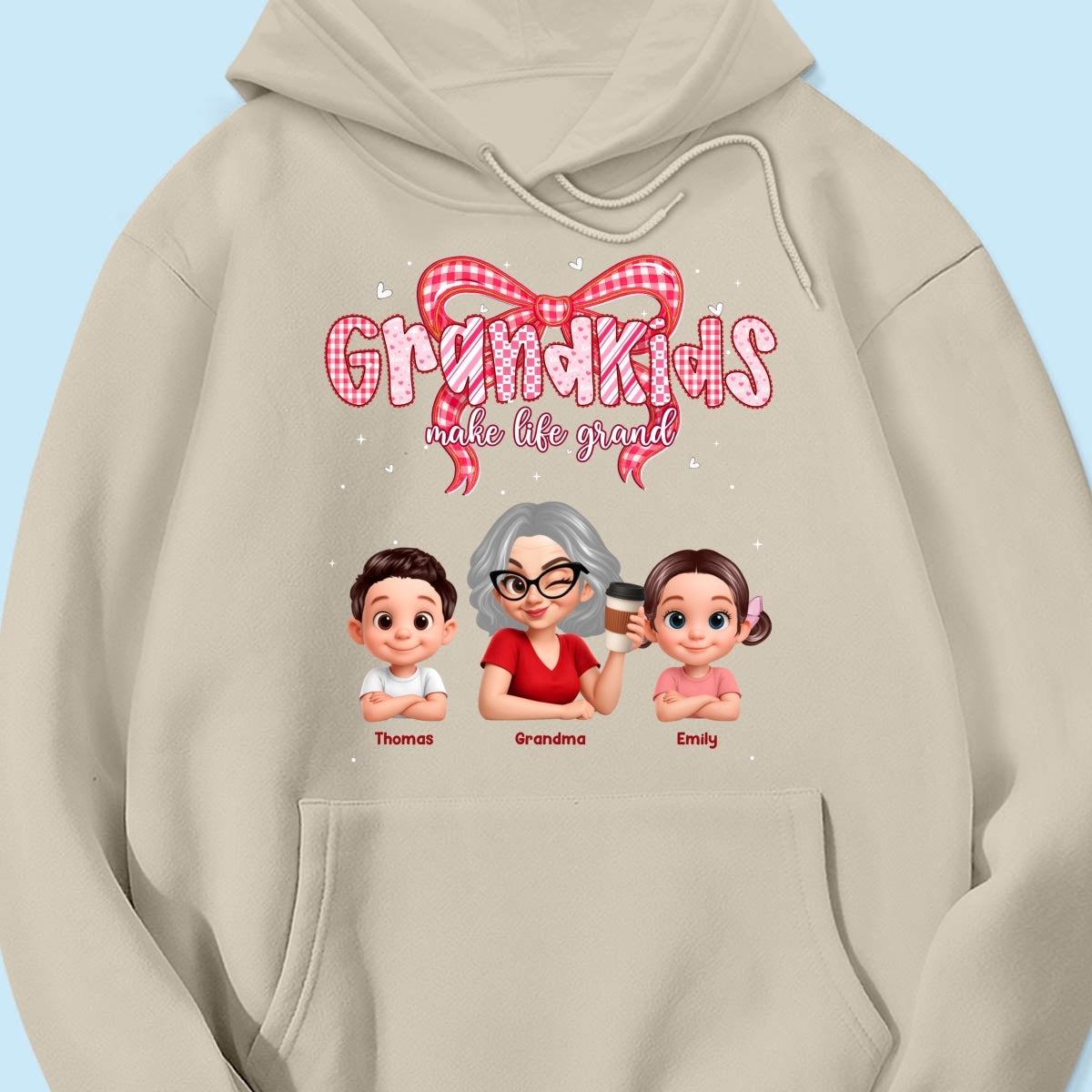 Valentine's Day Grandma Grandkids Make Life Grand - Personalized Shirt - Valentine's Day Gift For Grandma