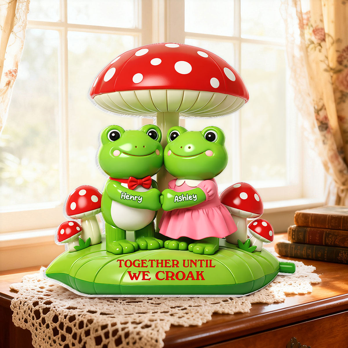 Together Until We Croak - Personalized Block Plaque - Gift for Couple
