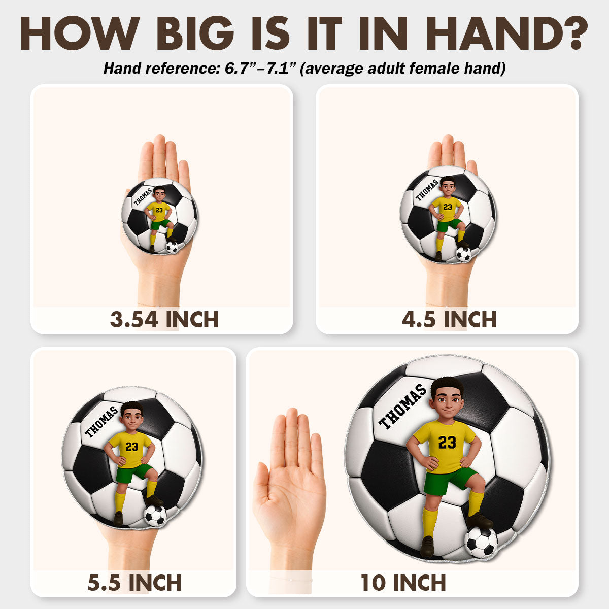 Soccer Boy & Girl - Personalized Acrylic Locker Magnet - Back To School Gift For Daughters, Sons, Grandkids, Teenagers