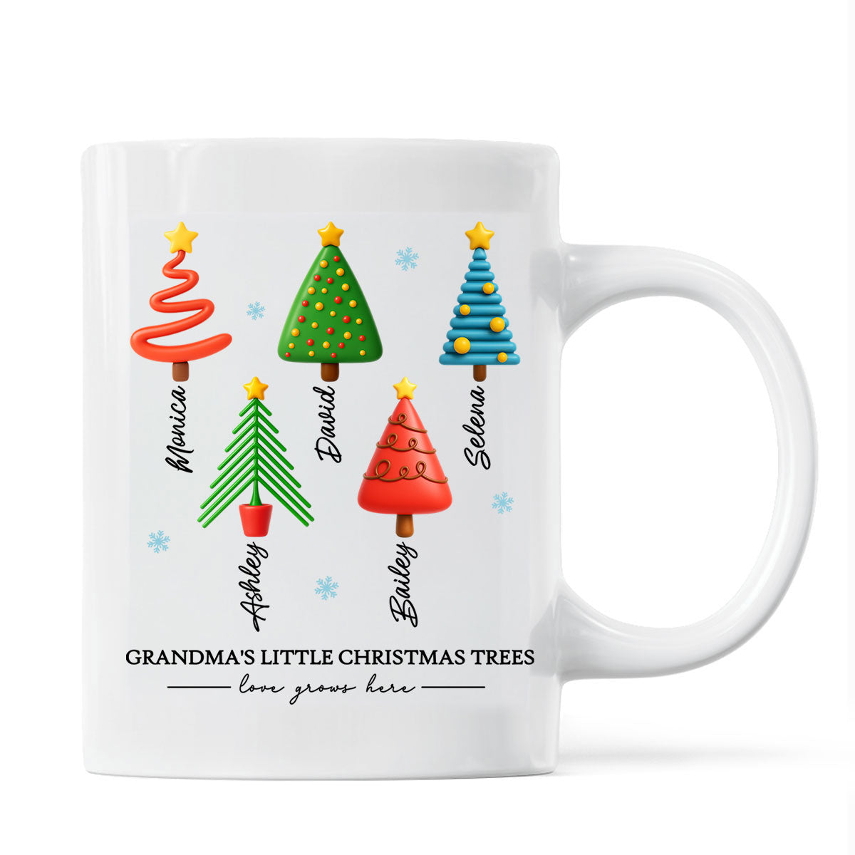 Grandma's Little Christmas Trees - Personalized Mug - Unique Christmas Gift For Grandma, Grandkids, Family