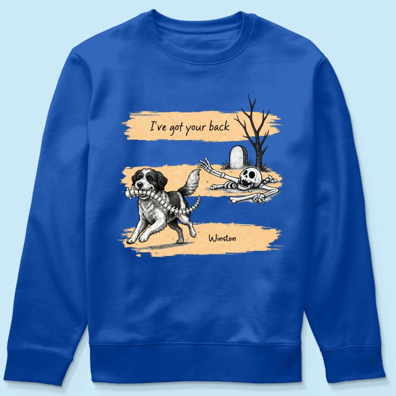 Well Shit Dog Stealing Backbone From Custom Photo - Personalized Shirt - Funny Halloween Costume For Dog Lovers
