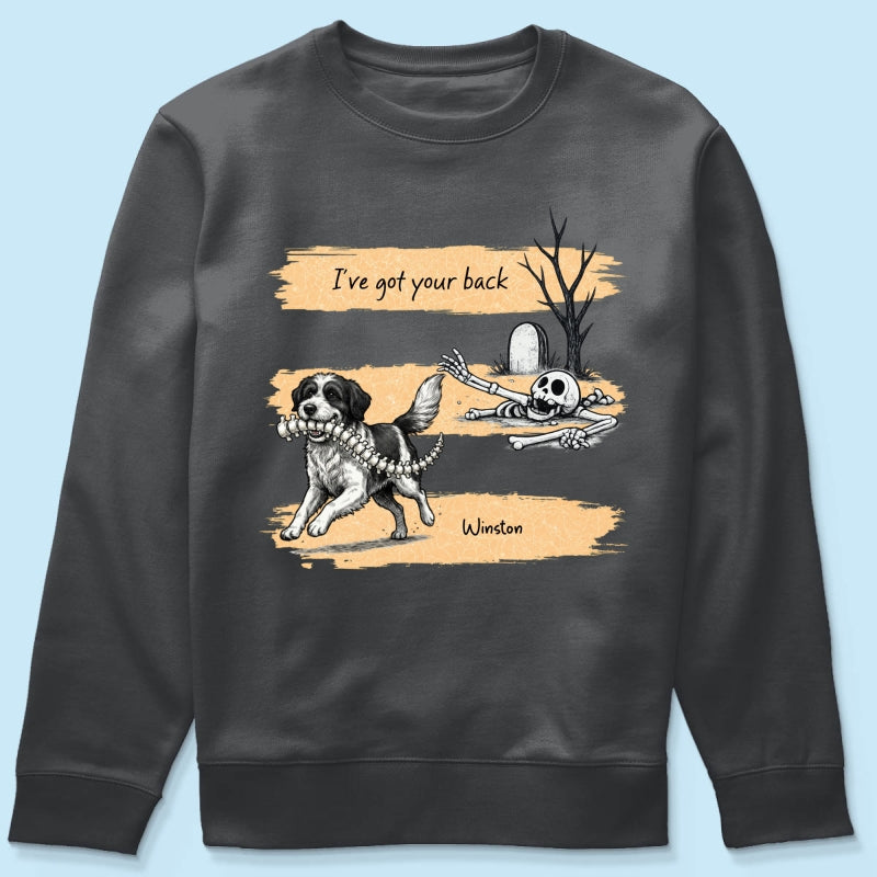 Well Shit Dog Stealing Backbone From Custom Photo - Personalized Shirt - Funny Halloween Costume For Dog Lovers
