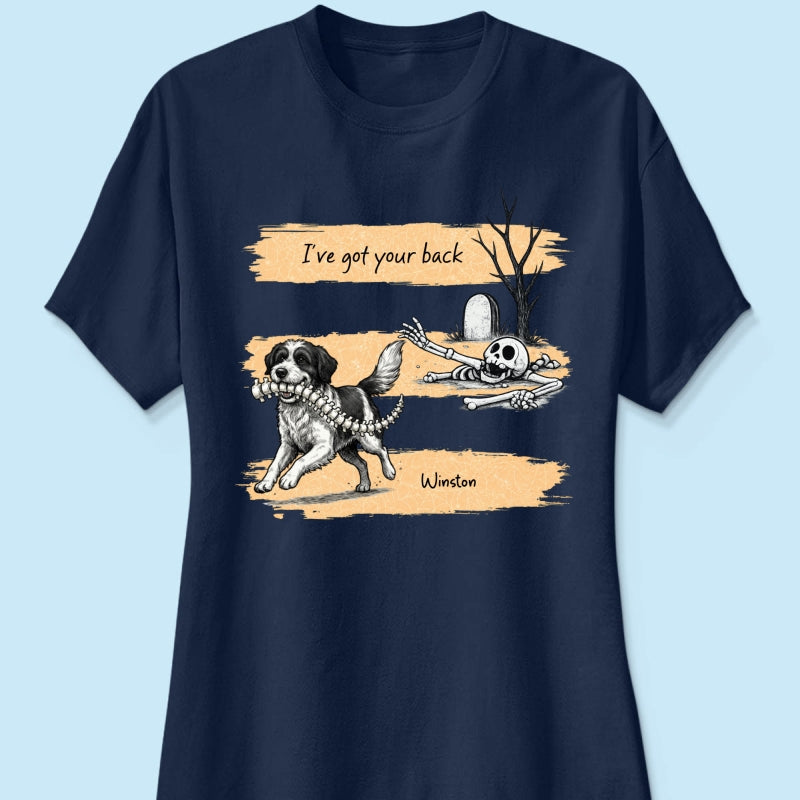 Well Shit Dog Stealing Backbone From Custom Photo - Personalized Shirt - Funny Halloween Costume For Dog Lovers