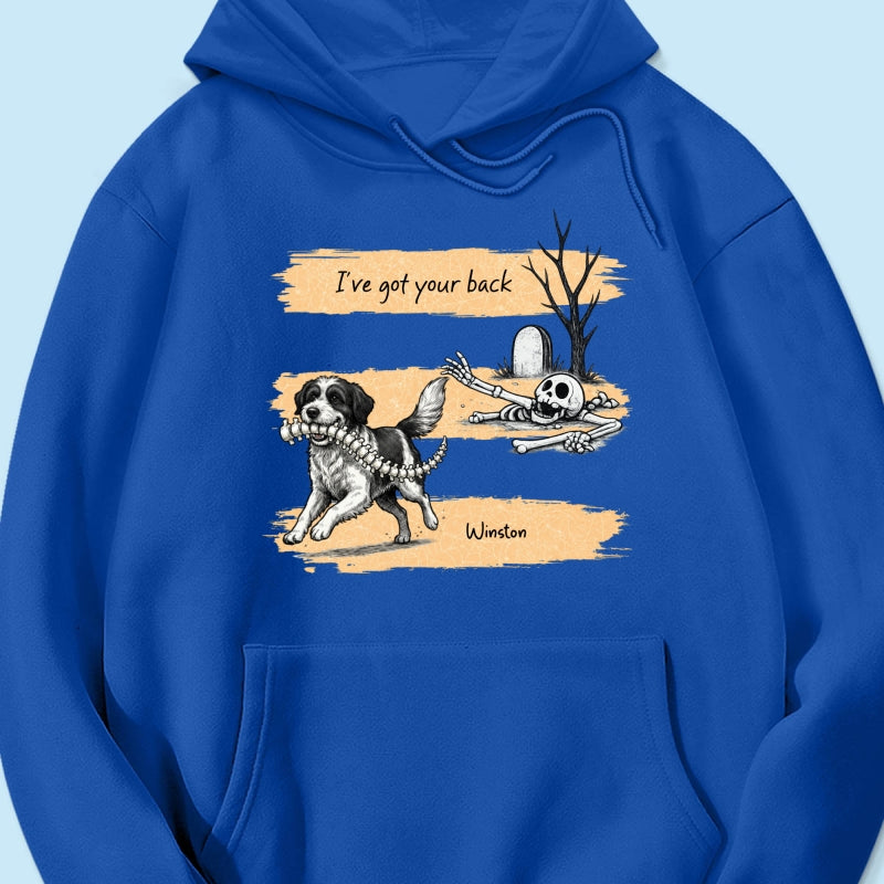 Well Shit Dog Stealing Backbone From Custom Photo - Personalized Shirt - Funny Halloween Costume For Dog Lovers