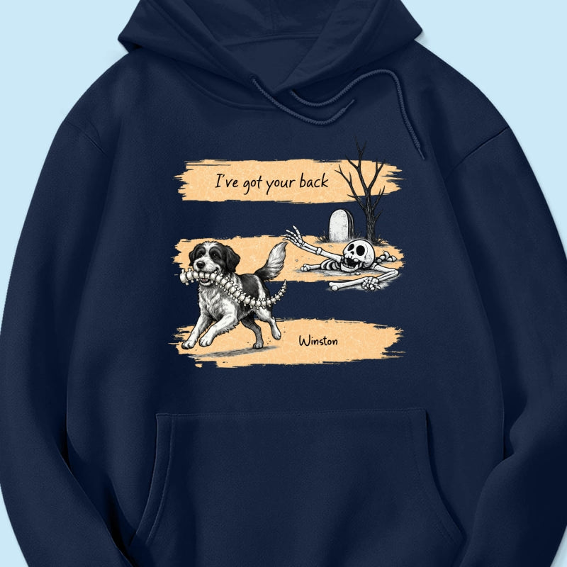 Well Shit Dog Stealing Backbone From Custom Photo - Personalized Shirt - Funny Halloween Costume For Dog Lovers