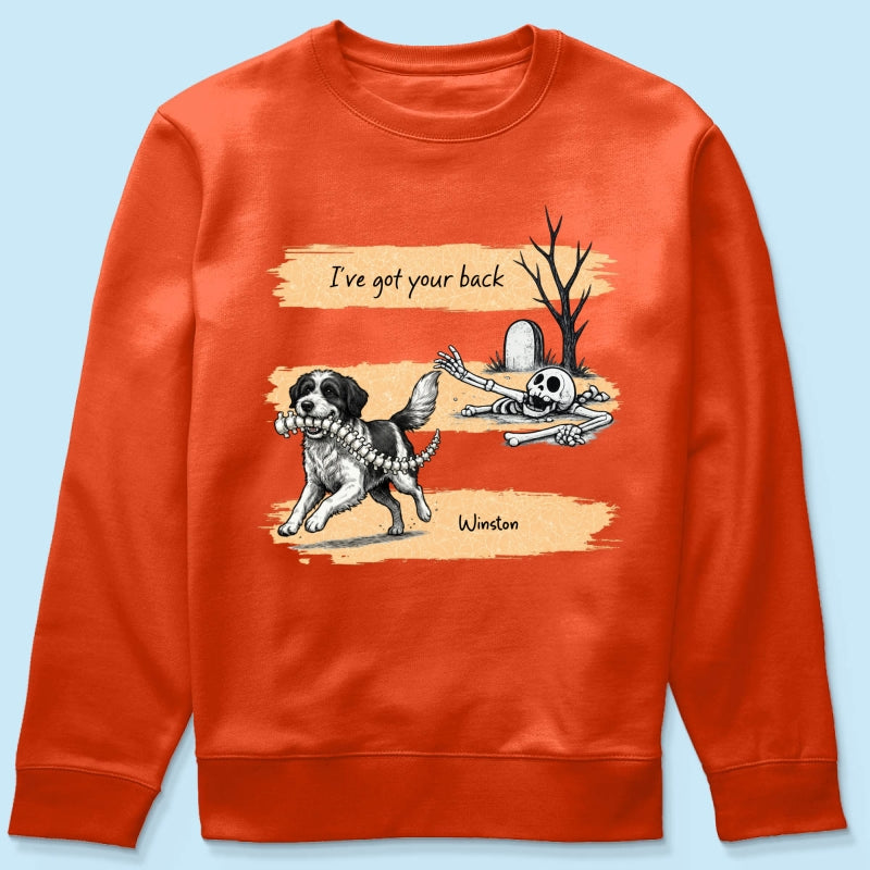 Well Shit Dog Stealing Backbone From Custom Photo - Personalized Shirt - Funny Halloween Costume For Dog Lovers