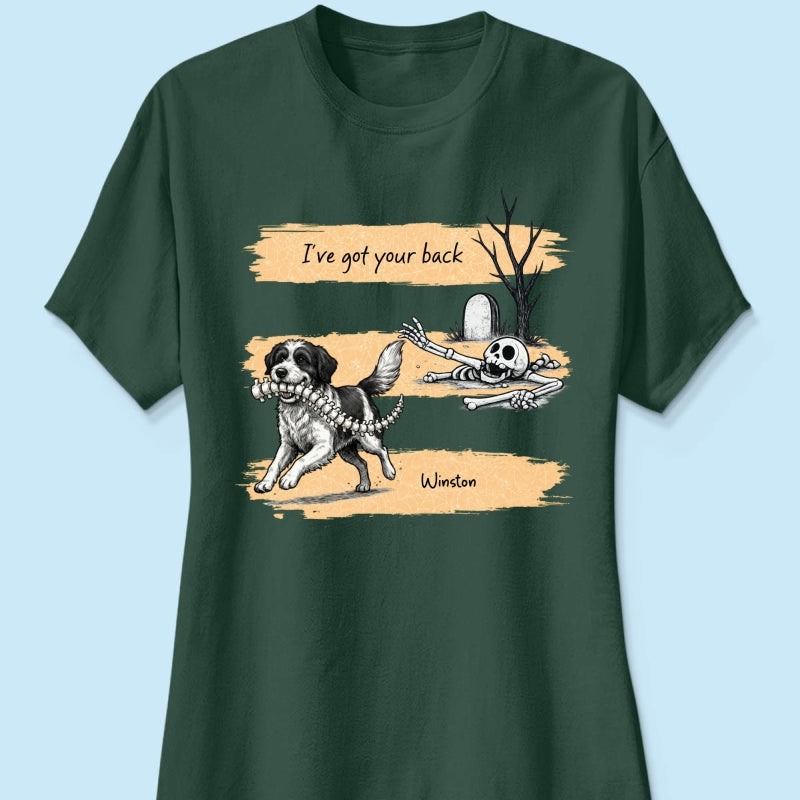Well Shit Dog Stealing Backbone From Custom Photo - Personalized Shirt - Funny Halloween Costume For Dog Lovers
