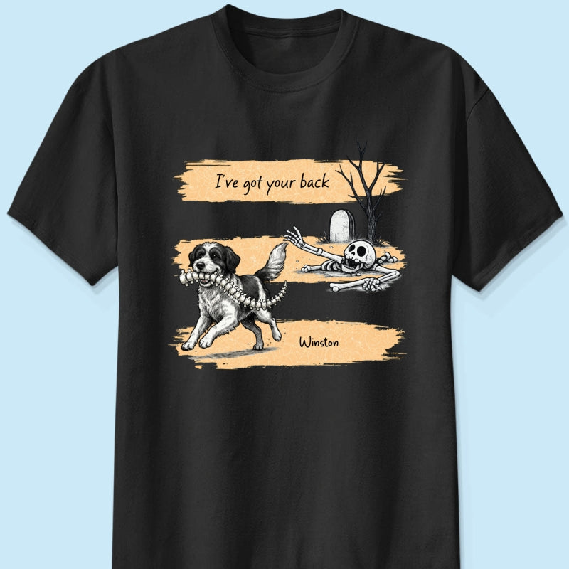 Well Shit Dog Stealing Backbone From Custom Photo - Personalized Shirt - Funny Halloween Costume For Dog Lovers