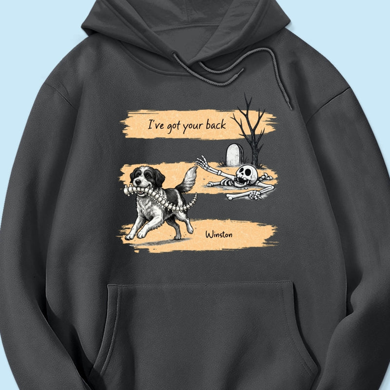 Well Shit Dog Stealing Backbone From Custom Photo - Personalized Shirt - Funny Halloween Costume For Dog Lovers