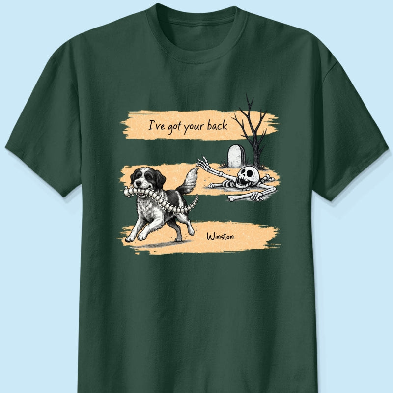 Well Shit Dog Stealing Backbone From Custom Photo - Personalized Shirt - Funny Halloween Costume For Dog Lovers