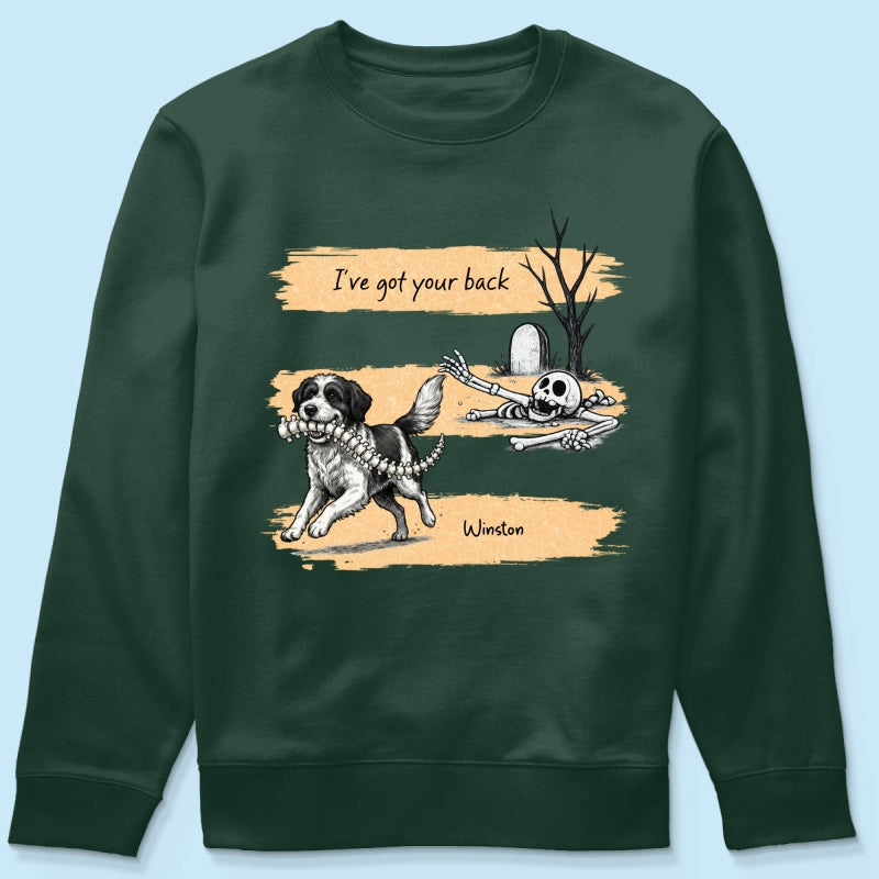Well Shit Dog Stealing Backbone From Custom Photo - Personalized Shirt - Funny Halloween Costume For Dog Lovers