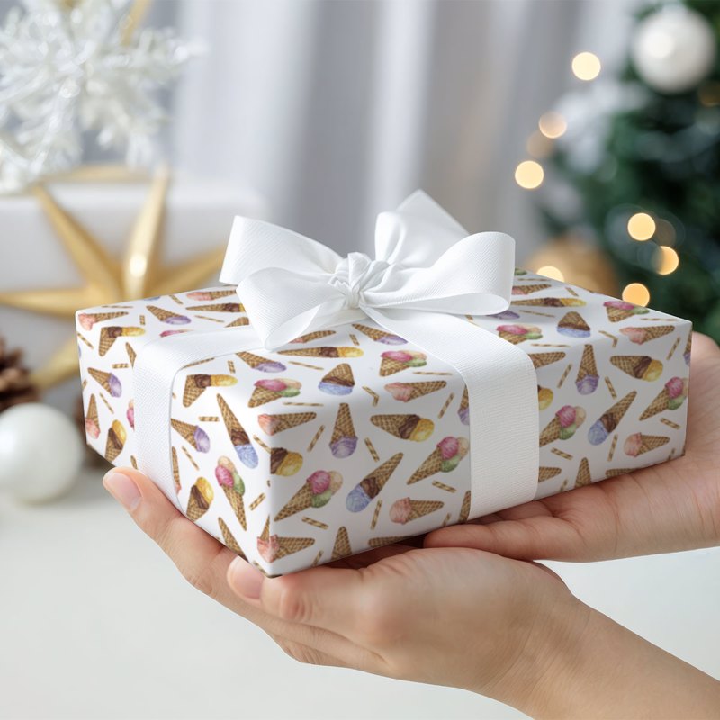 Ice Cream Cones Gift Wrapping Paper