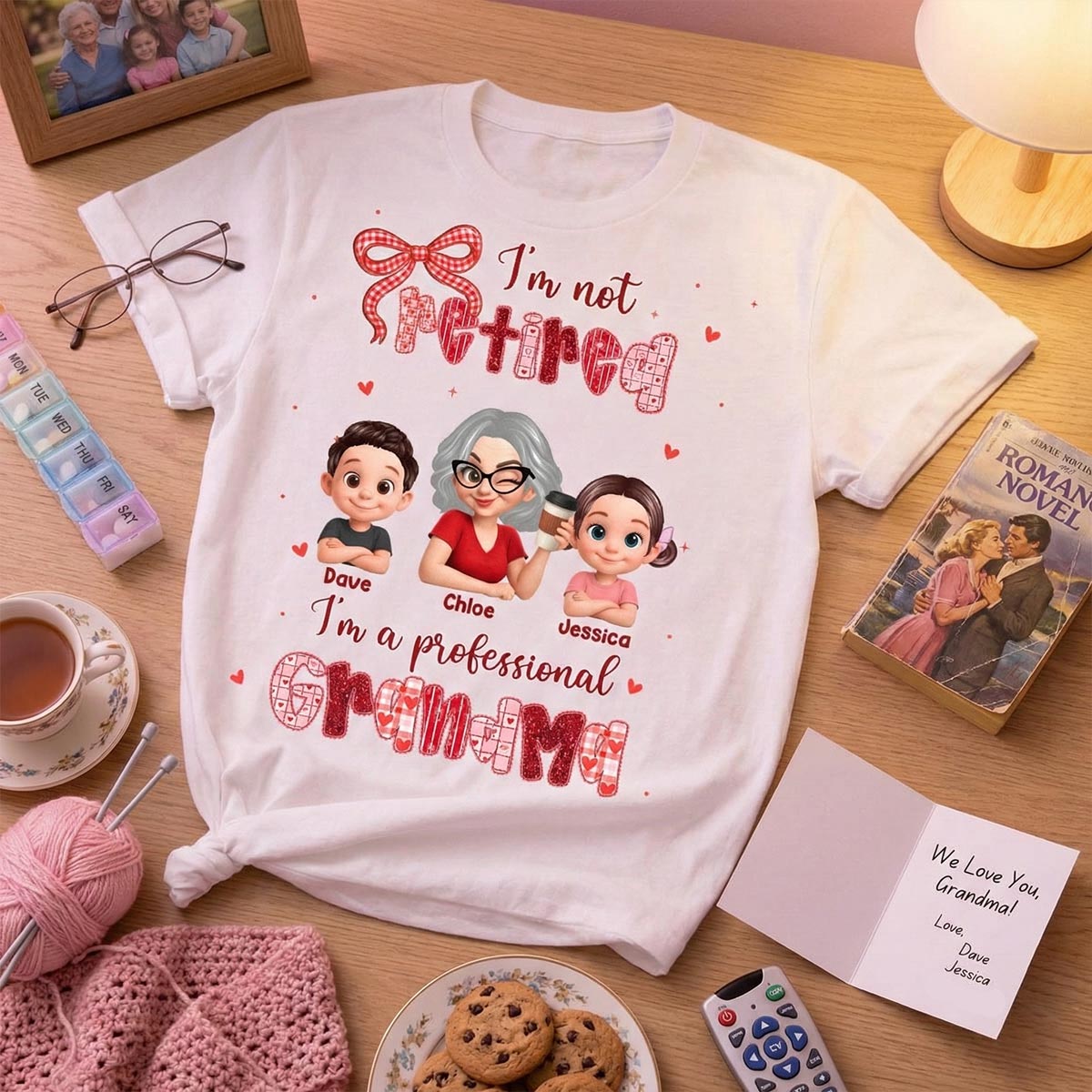 Coquette Not Retired Professional Grandma - Personalized Shirt - Gift For Grandma, Funny Shirt For Grandma